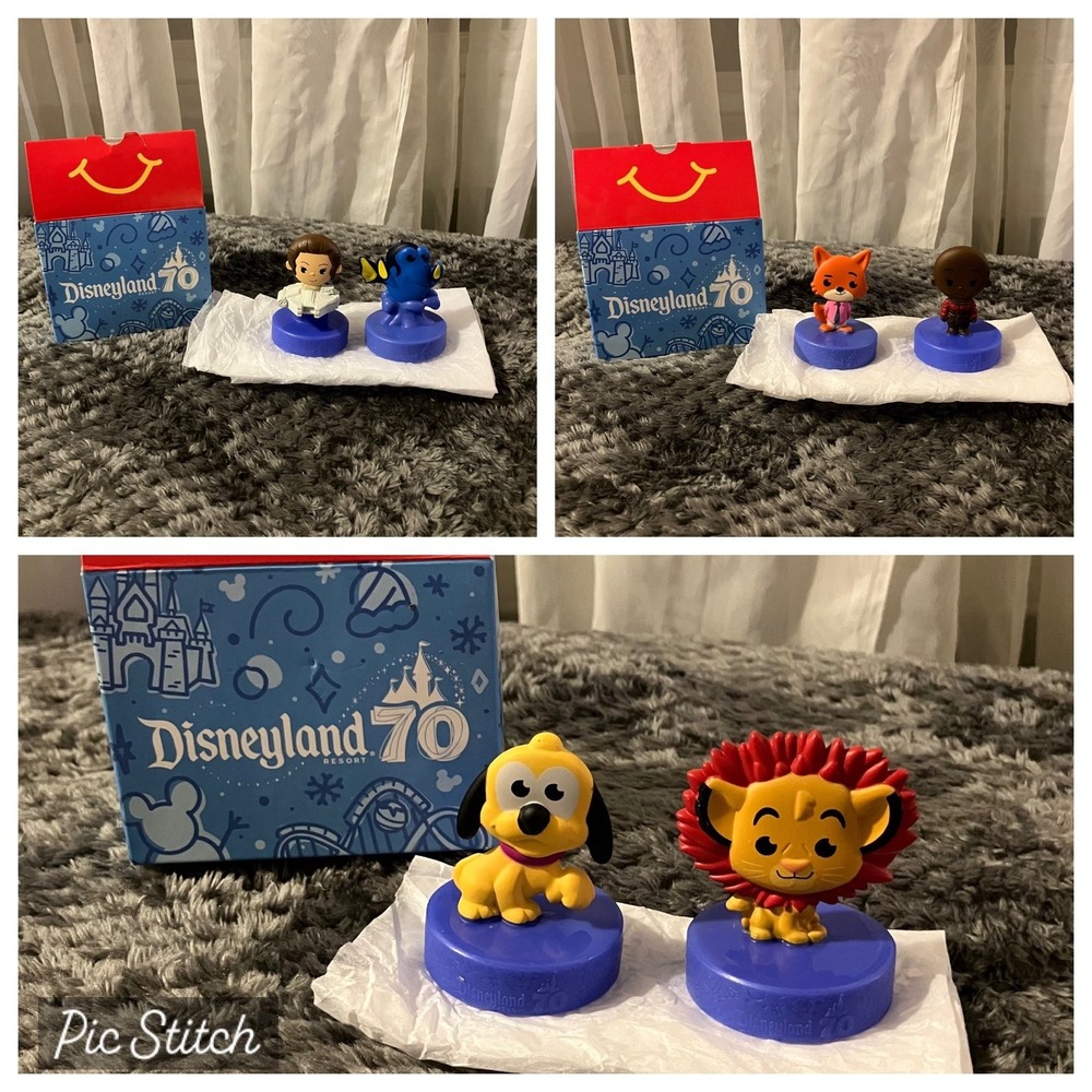 McDonald's Disneyland 70th Anniversary Happy Meal Toy Bundle Box #s 13, 16, & 22